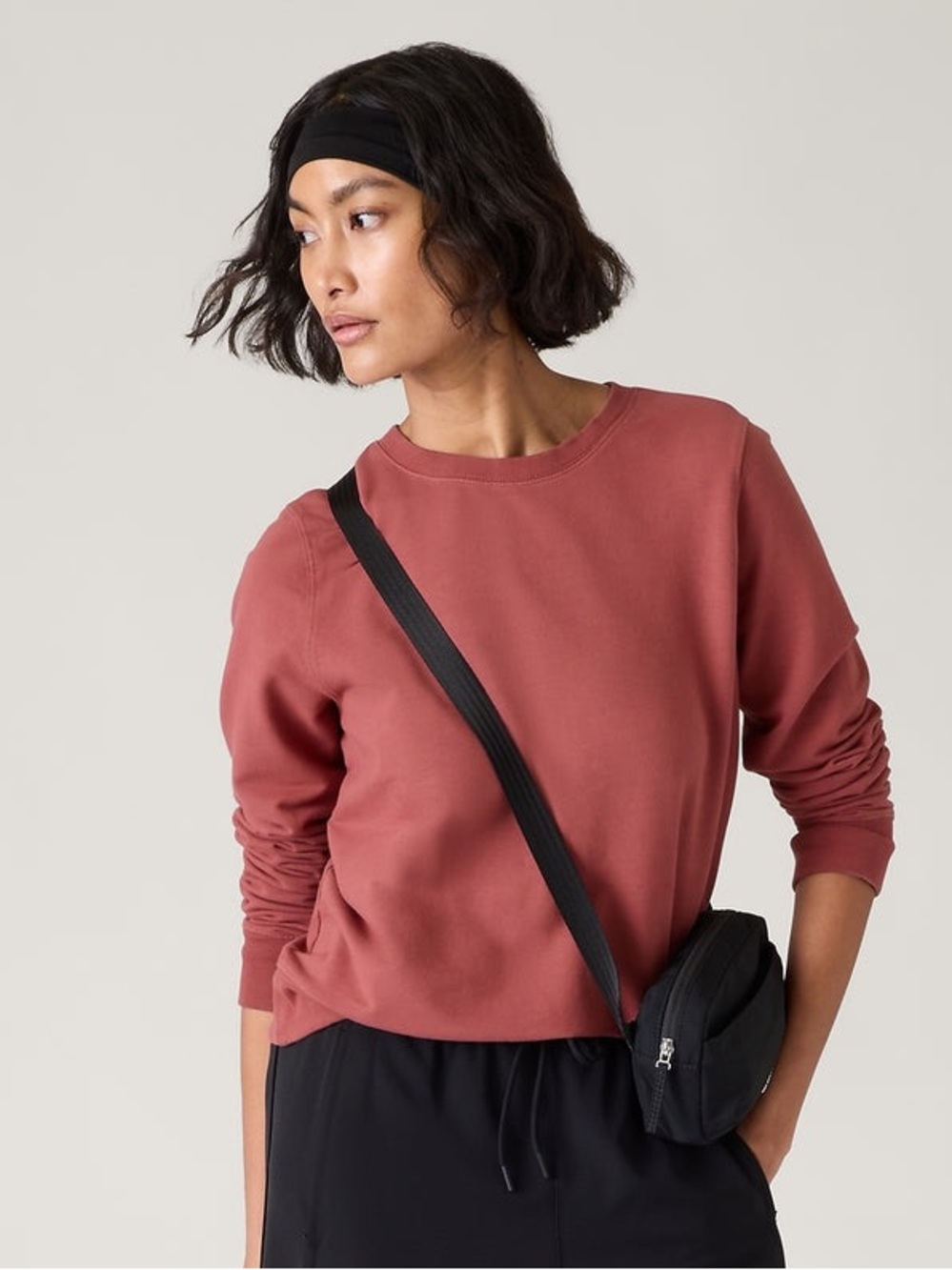 Athleta Retroterry Crewneck Sweatshirt Small Petite Women’s